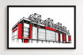 Old Trafford sketch print