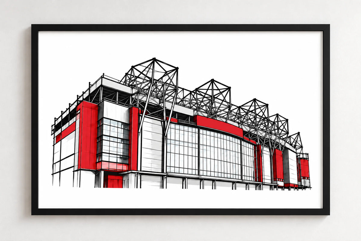 Old Trafford sketch print
